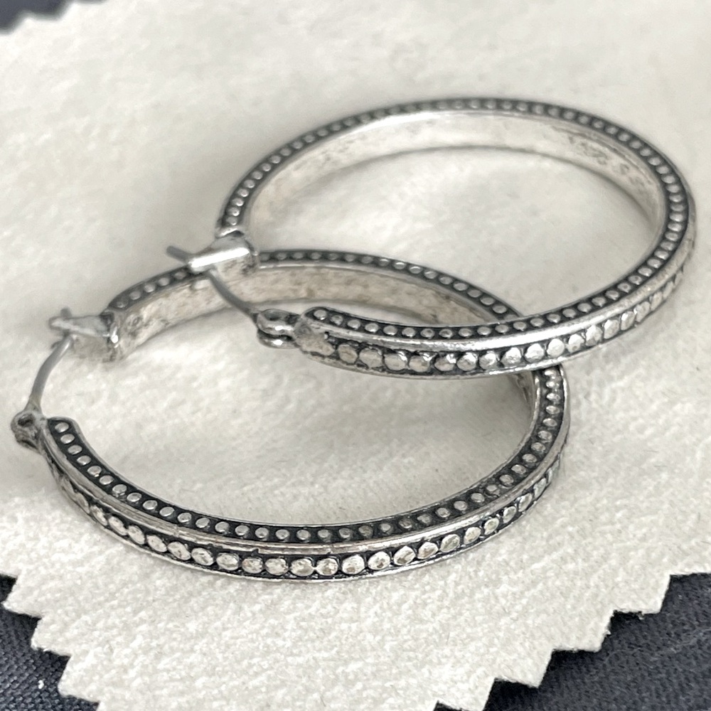 Silver hoop earrings